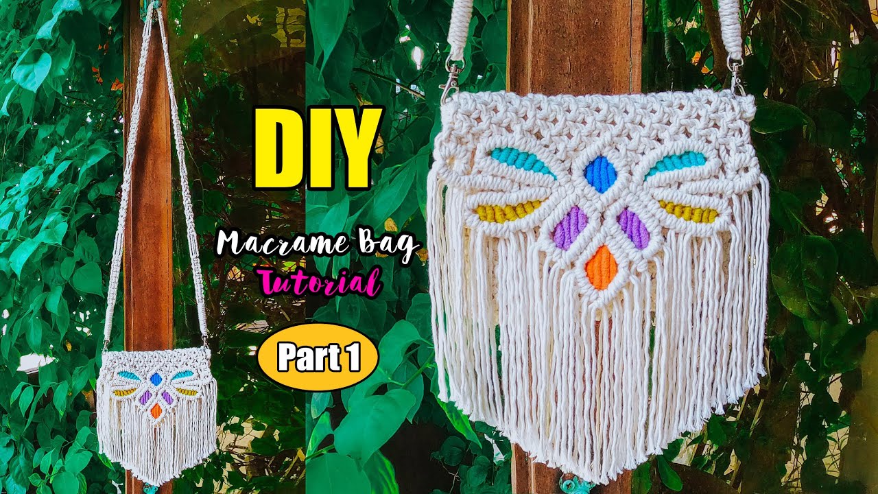 DIY Macrame Bag/Macrame Purse with Remove Strap | Design & Tutorial by LIT decor (Part 1)