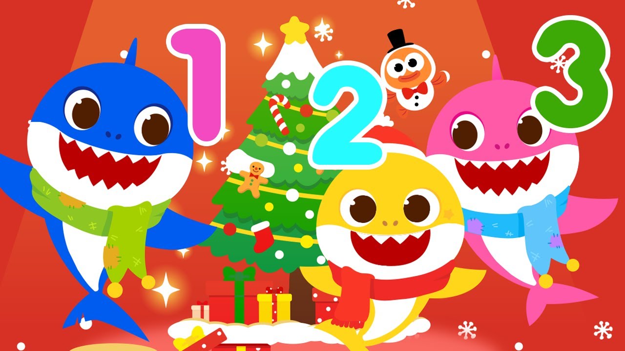 상어가족 123 크리스마스 동요🎄 | 어린이 인기 캐롤 | 열두 가지 크리스마스 선물 외 | 숫자 배우기 | 매일 15분! 핑크퐁 아기상어와 공부해요