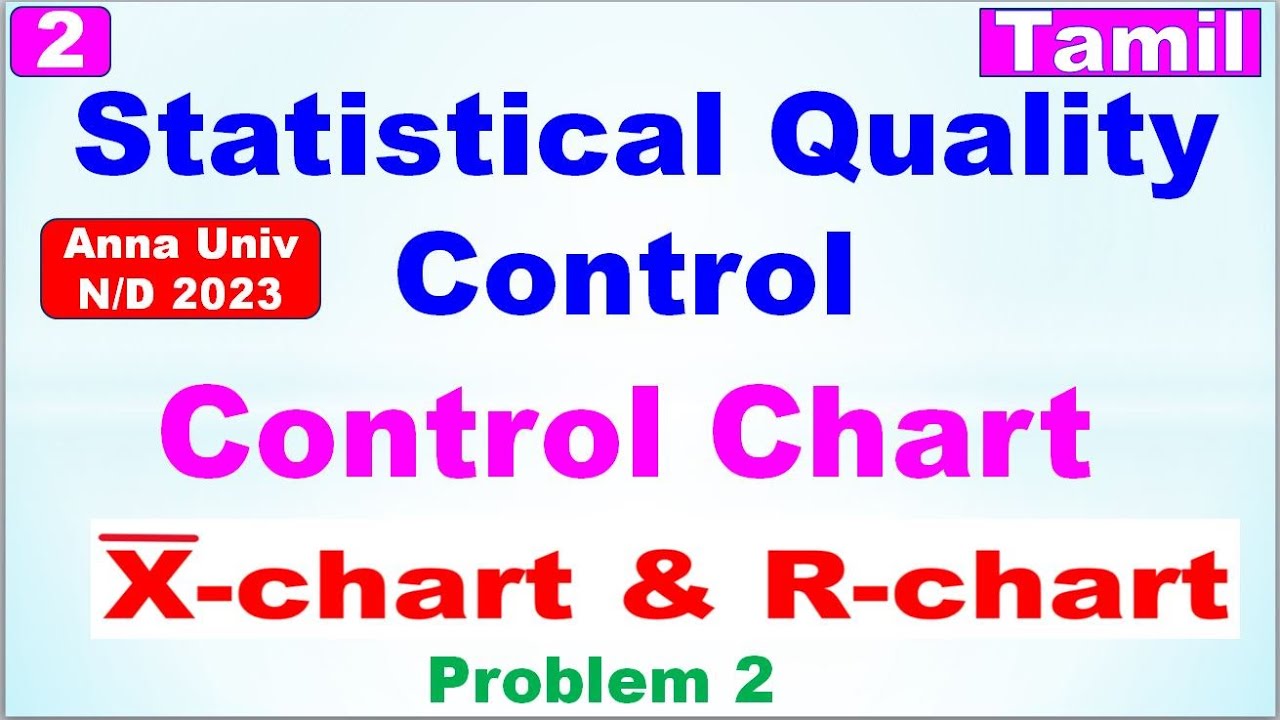 MA3391| P & S | Unit 5 | Statistical Quality Control | Control Chart | X bar chart & R chart | Tamil