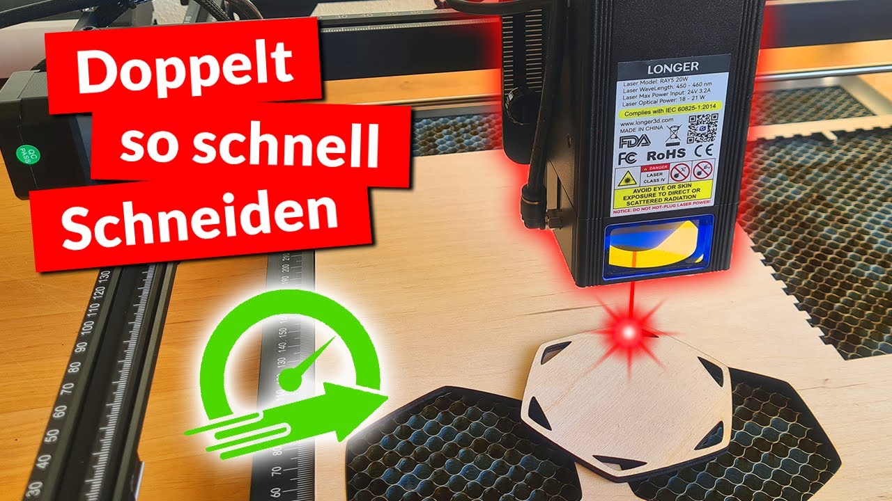 20W vs. 10W Laser Vergleich - lohnen sich 20W? | Longer Ray5 (+Upgrade)