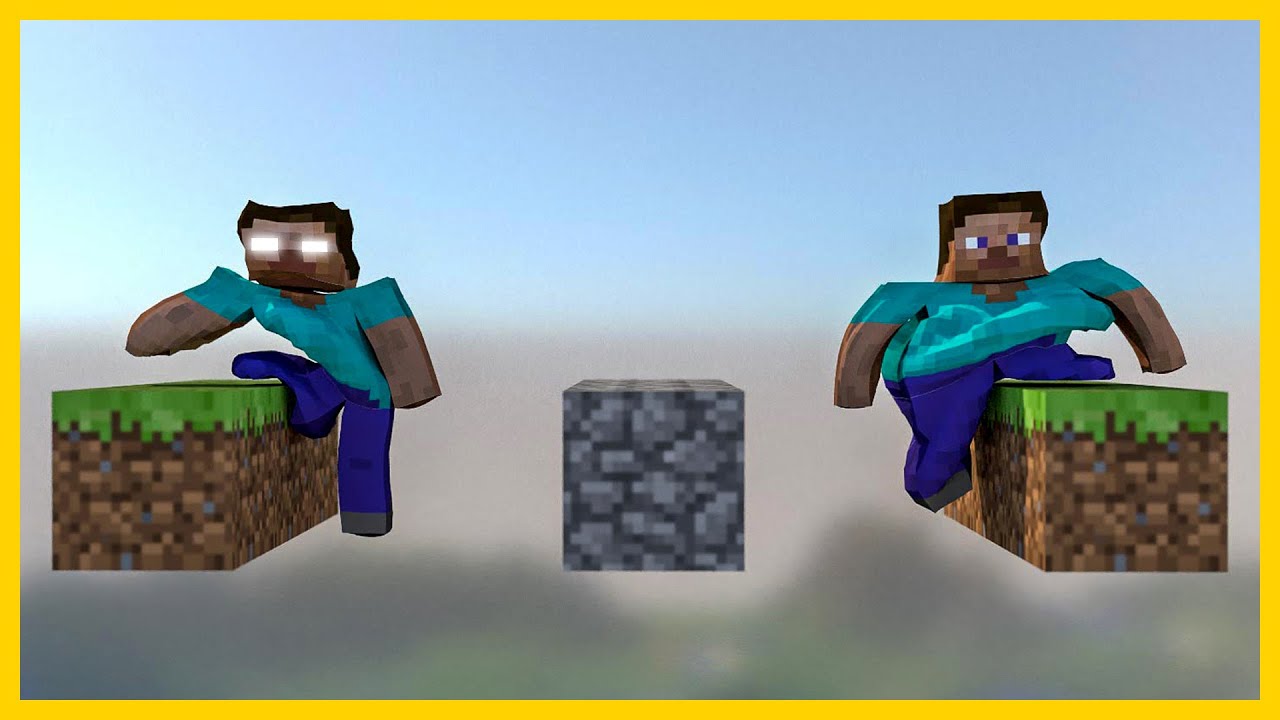 minecraft - Fat Steve vs Herobrine [Softbody race] 60fps