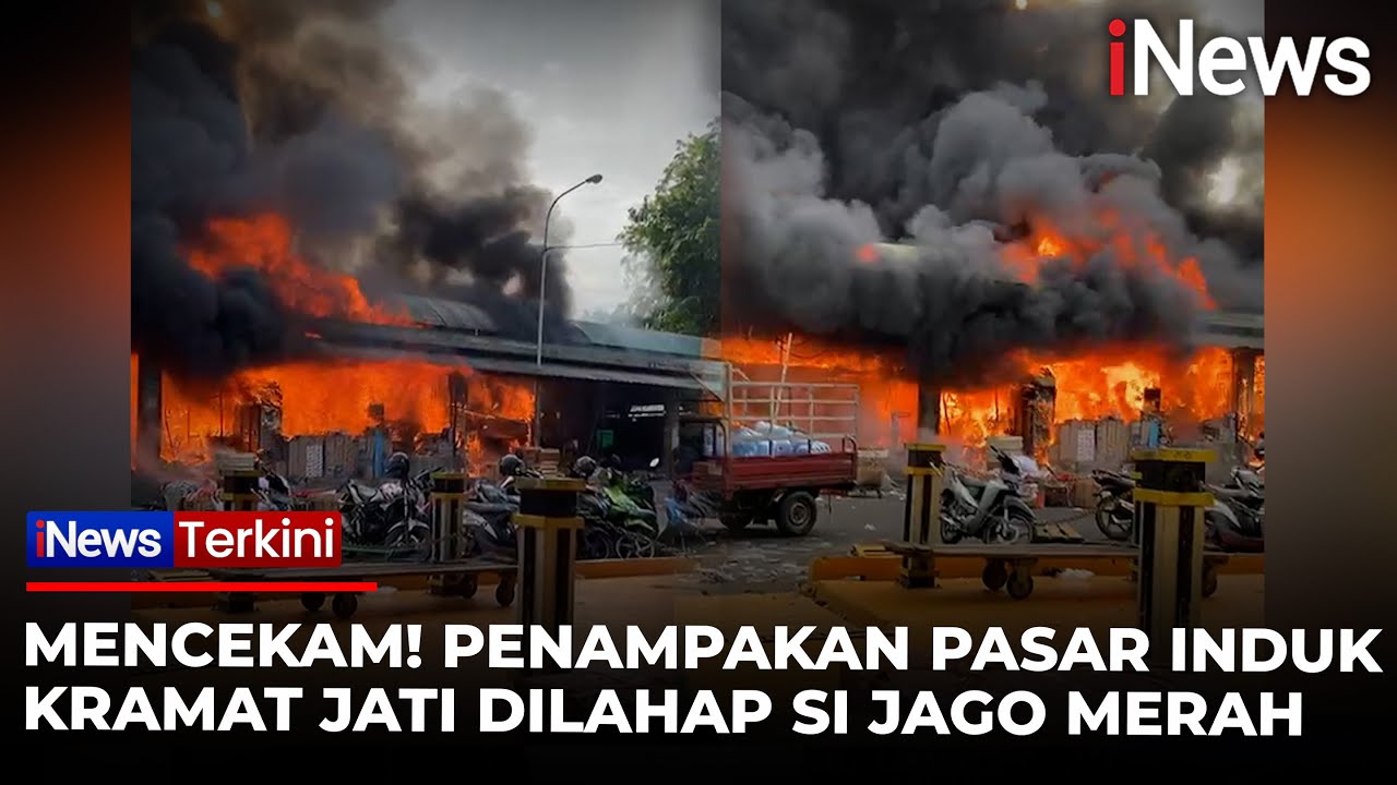 Detik-detik Los Pepaya Pasar Induk Kramat Jati Terbakar, 16 Unit Mobil Pemadam Kebakaran Dikerahkan