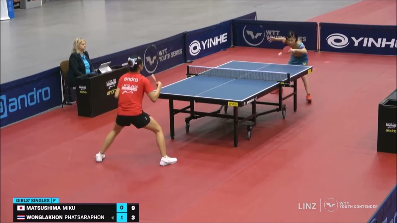MATSUSHIMA Miku vs WONGLAKHON Phatsaraphon | U19 girls singles final | WTT Youth Contender Linz 2026