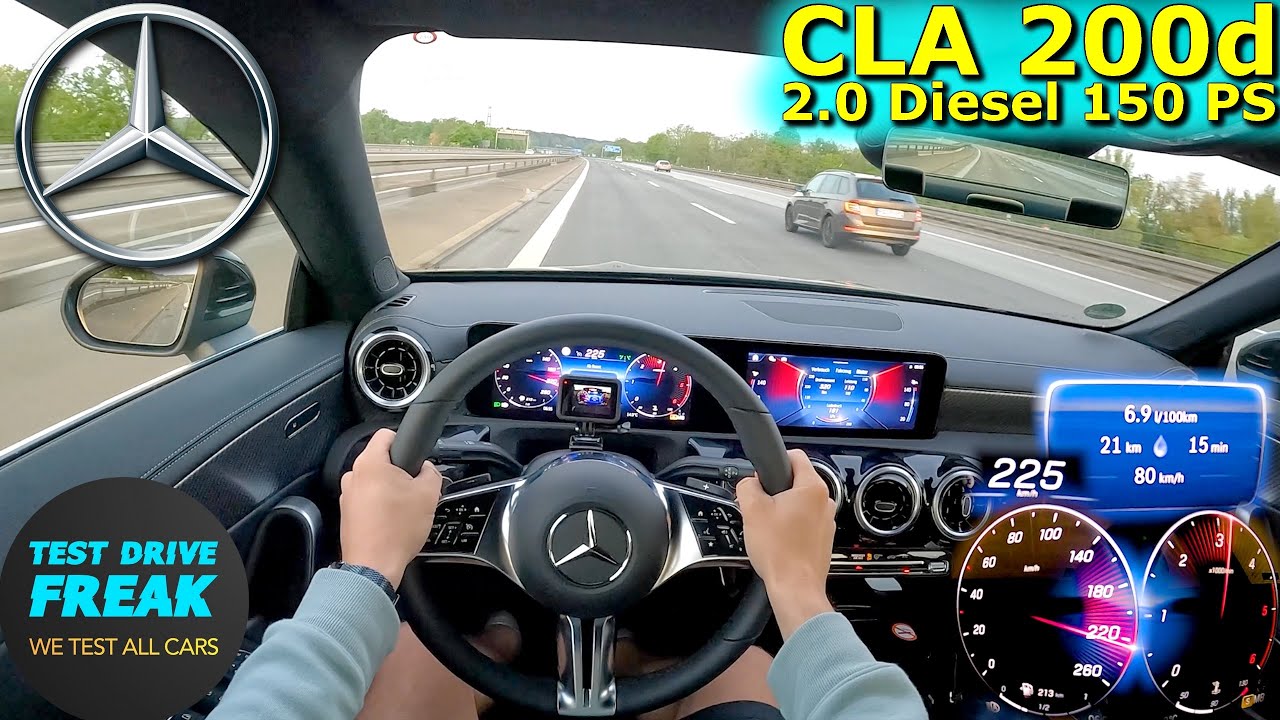 2024 Mercedes Benz CLA 200 d 150 PS TOP SPEED AUTOBAHN DRIVE POV