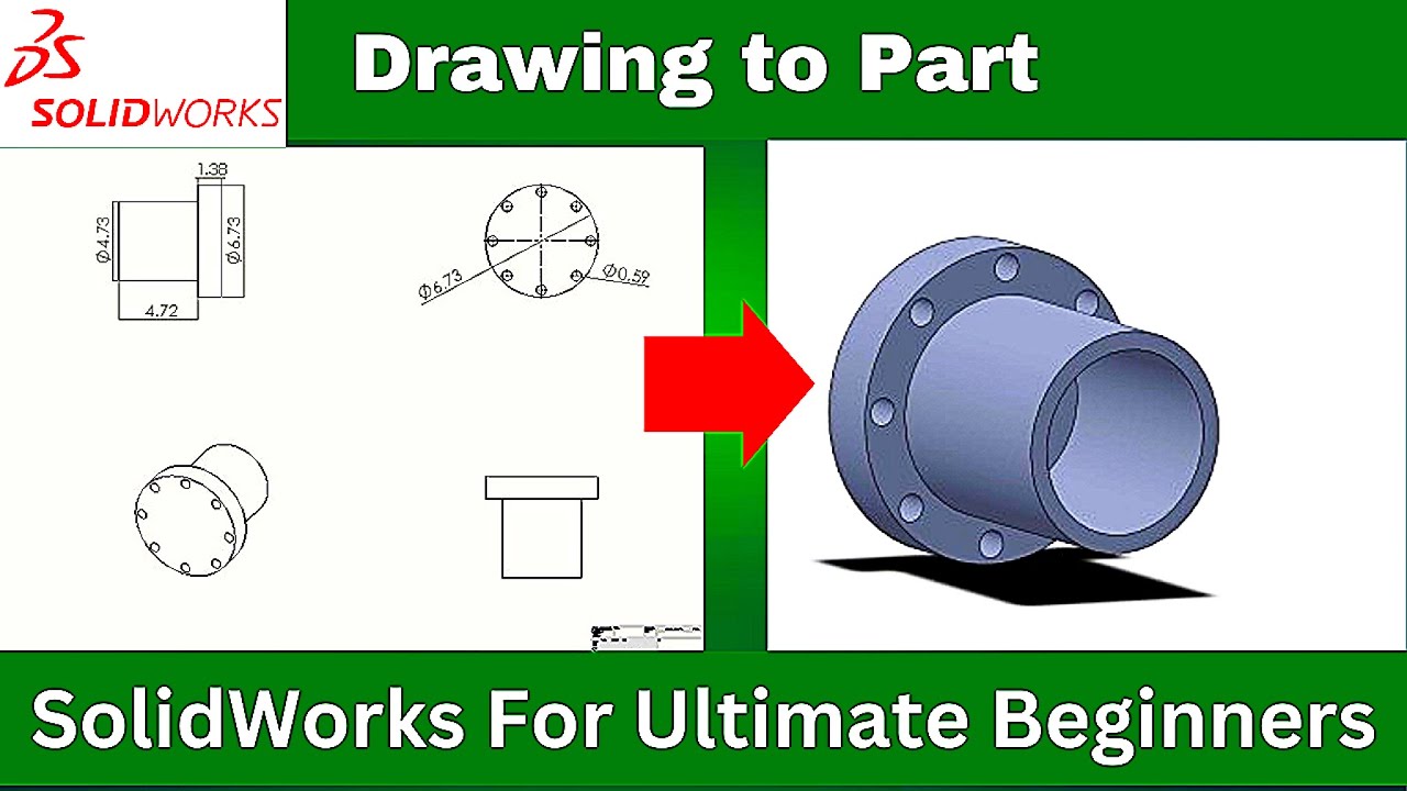 Solidworks for ultimate beginner |Drawing to part| 