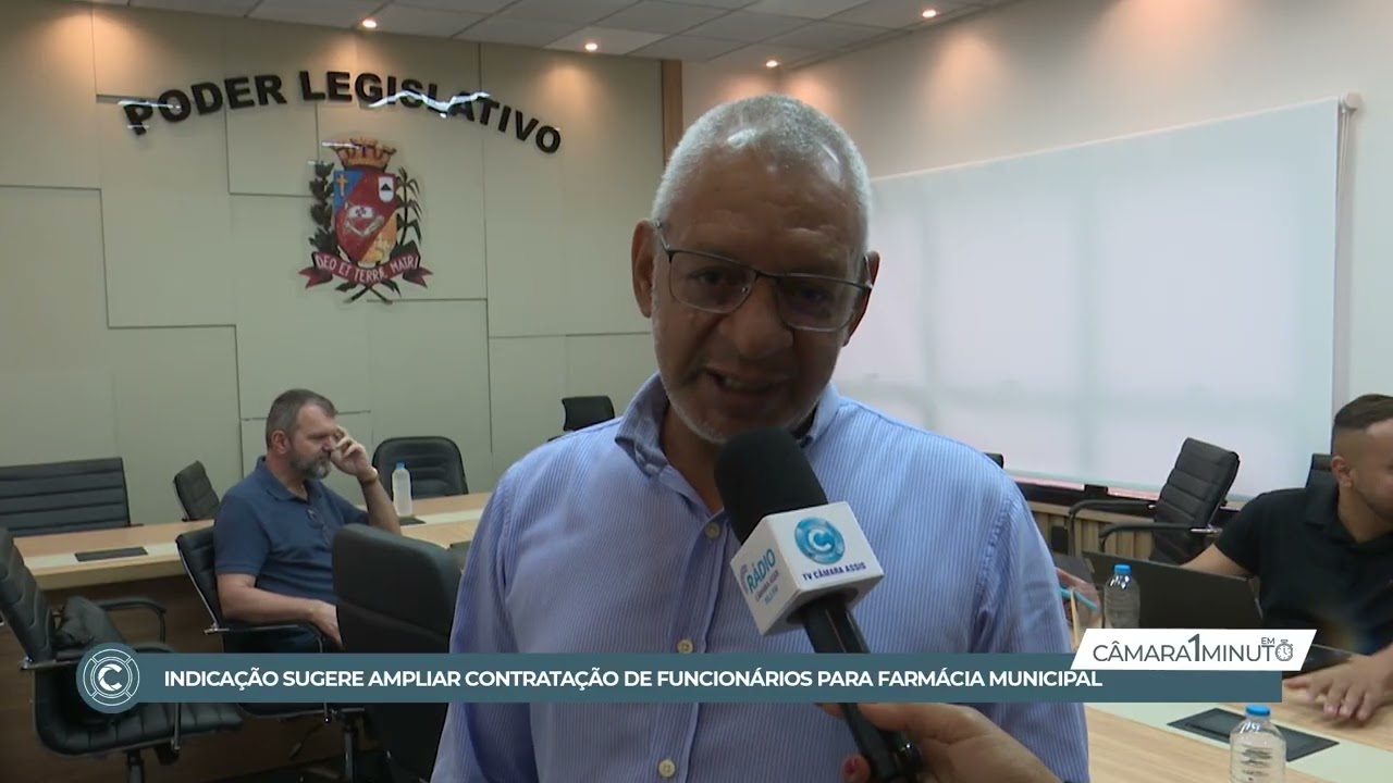 Indicação sugere ampliar contratação de funcionários para Farmácia Municipal