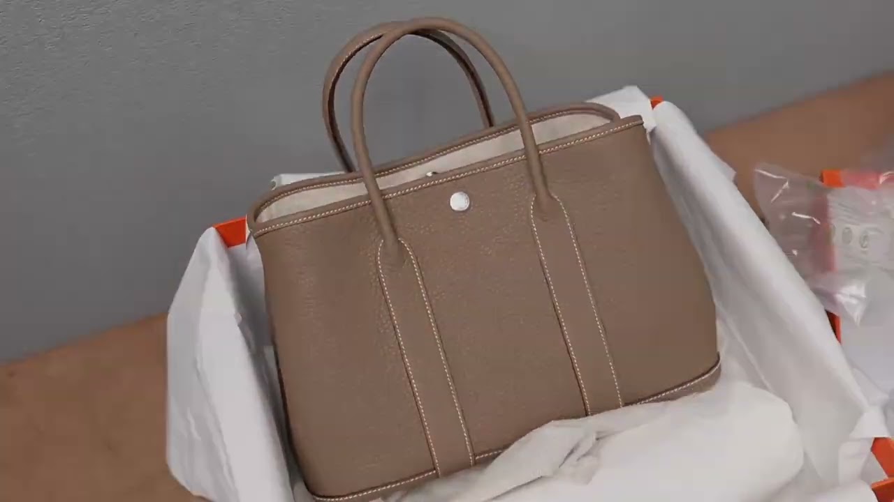 Hermes Garden Party with Elephant Gray showing