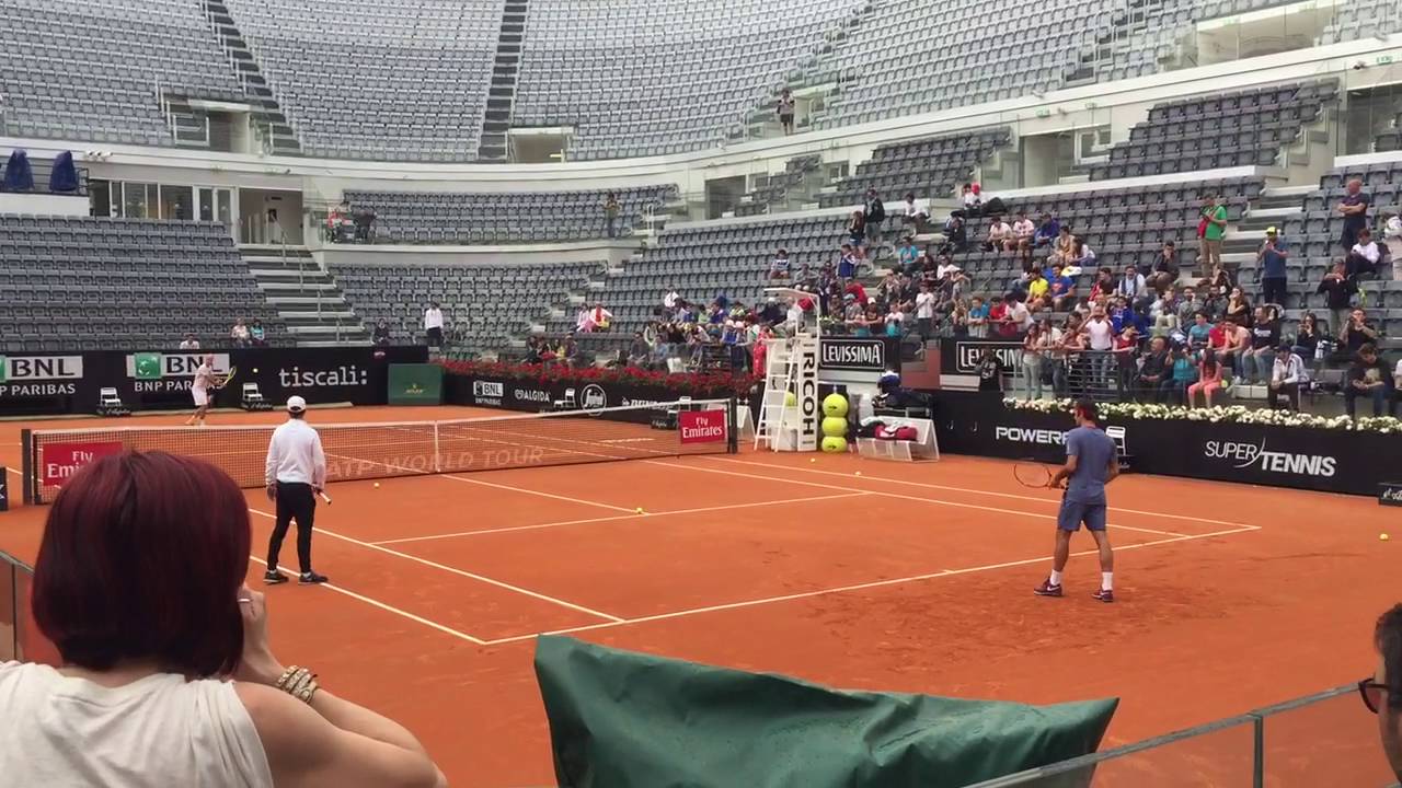 Roger Federer training Atp Rome may 11, 2016 1/2