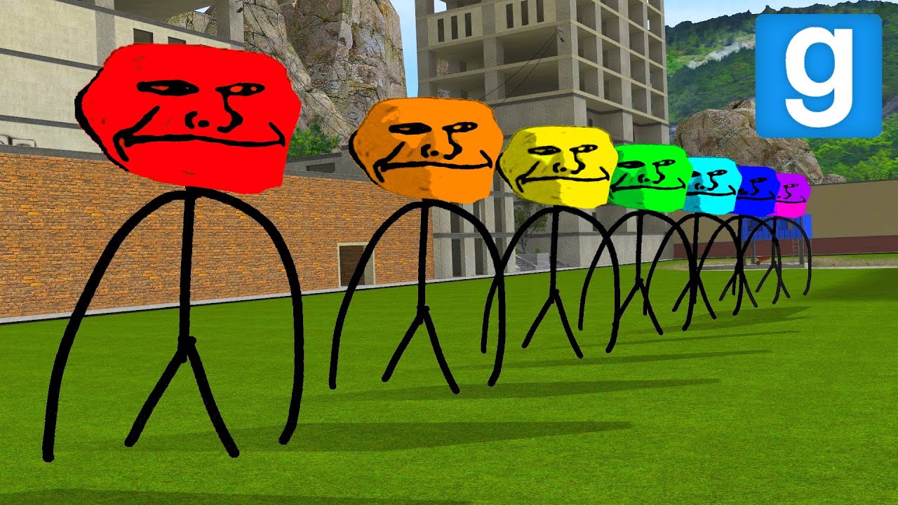 ИНЦИДЕНТ С РАДУЖНЫМ ТРОЛЛЕМ! - Garry's mod