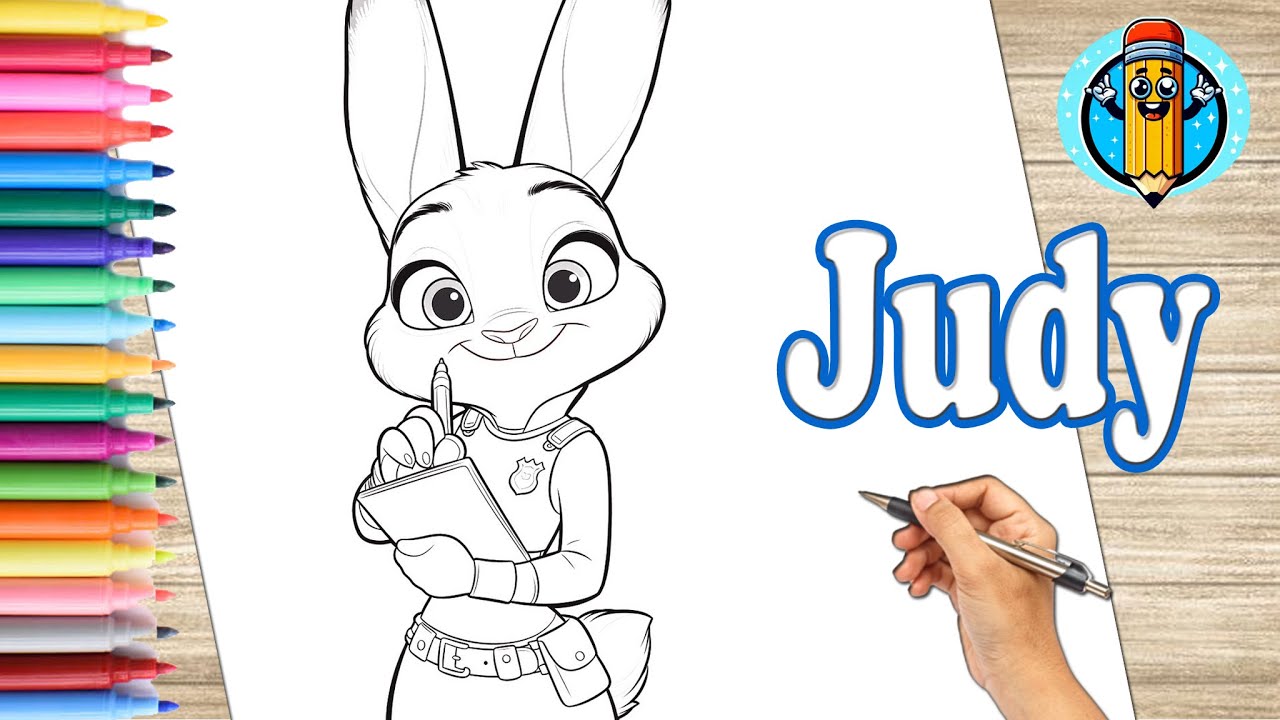 Como Dibujar a JUDY HOPPS F&aacute;cil 🐰 | ZOOTOPIA 2 | Dibujos Para NI&Ntilde;OS