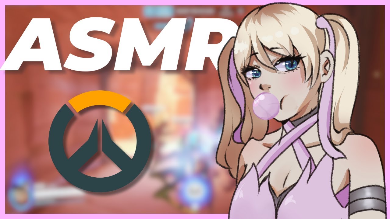 ASMR OVERWATCH | Cozy Bubble-Gum Mercy! Whispering, Gum Chewing, Keyboard Sounds