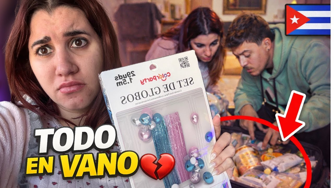 Preparé una maleta para mi mamá en Cuba… y todo se perdió 💔🇨🇺 | Embarazo y revelación de género 😭