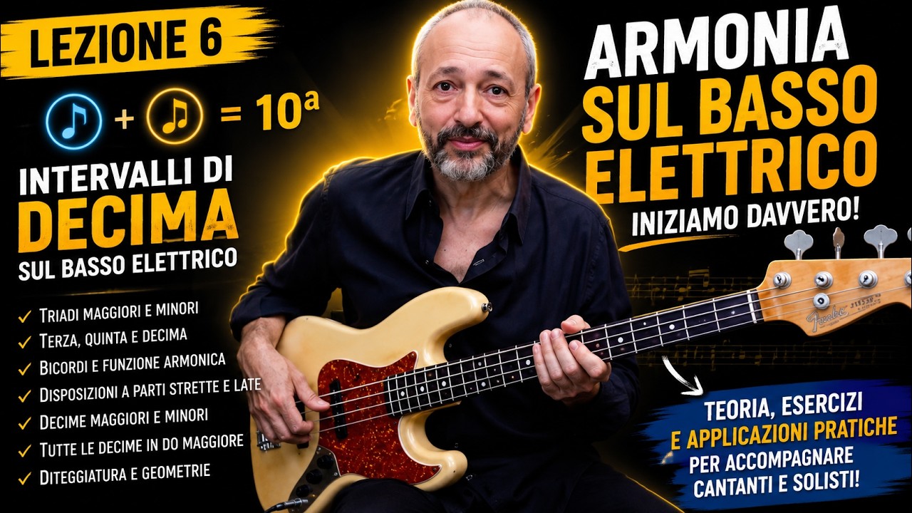 Prime armonie: l'intervallo di decima - Lez. 6 - Imparare il basso elettrico da zero [Sub ENG ESP]