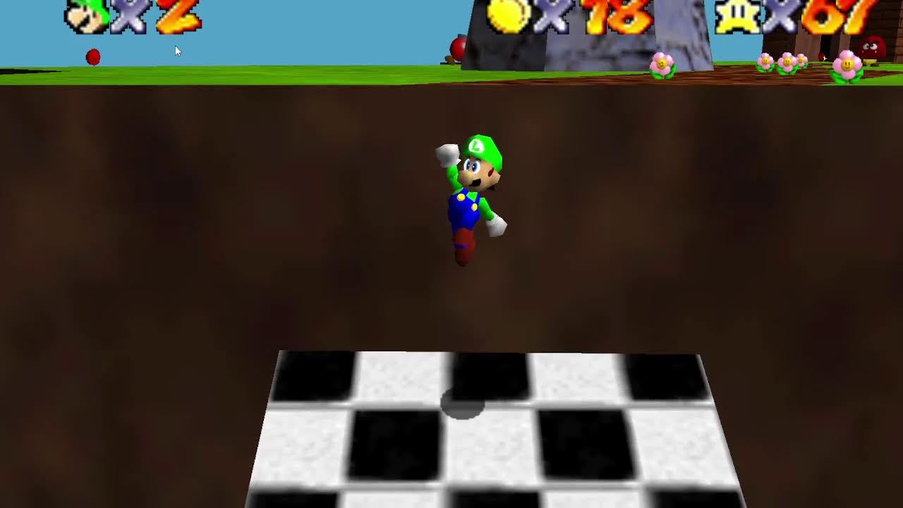 Jugando a la beta de mario 64#6