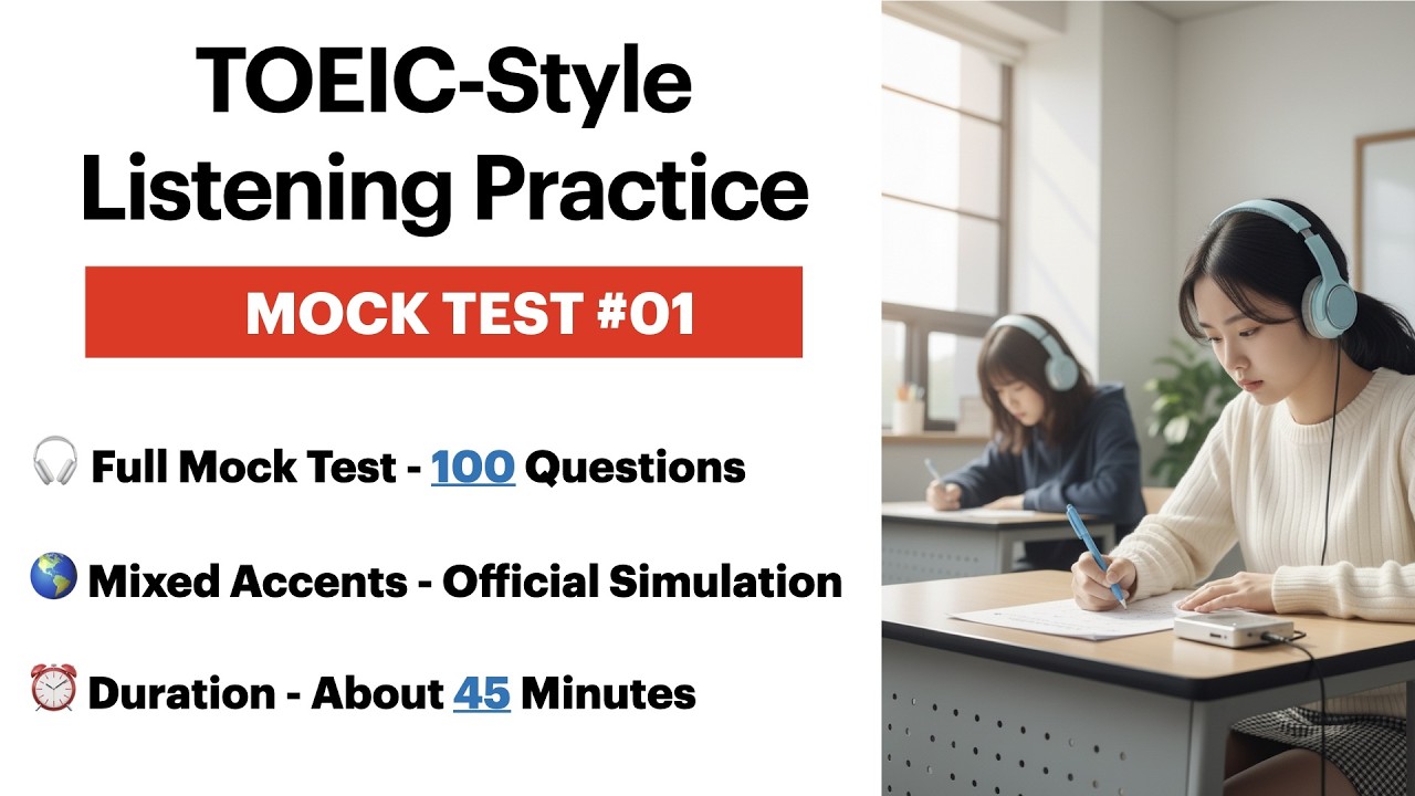 TOEIC-Style Listening Full Test #1 &mdash; Improve Your Score Fast! (with Answers)
