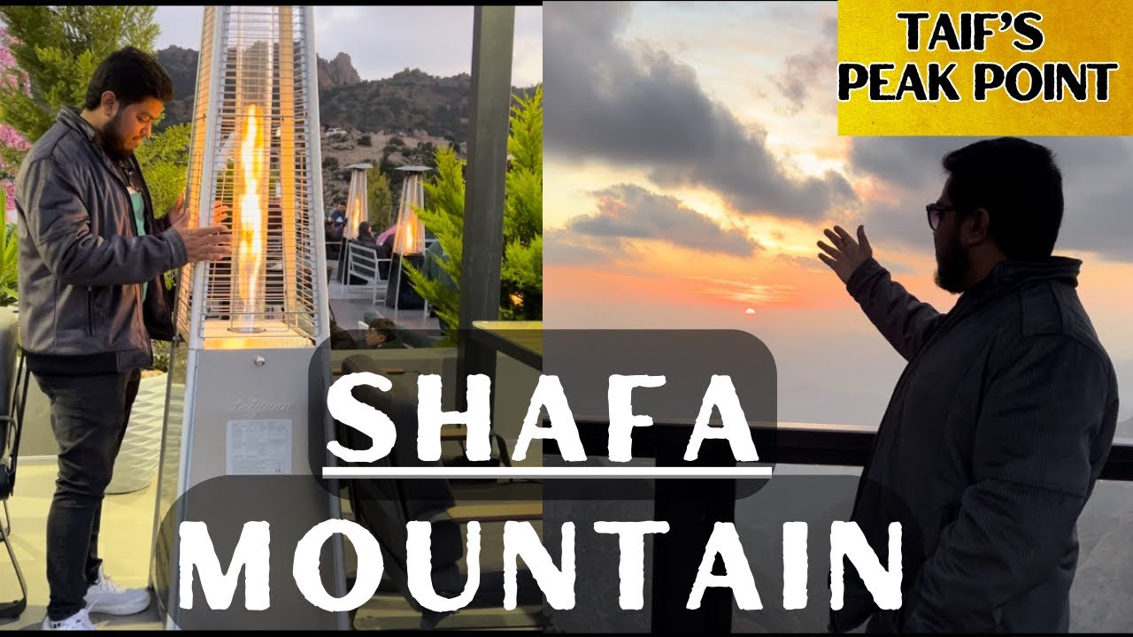 Amazing Weather in Al Shafa Mountain Taif || Best Road trip from Al Hada || Cafe Shops. #الطايف