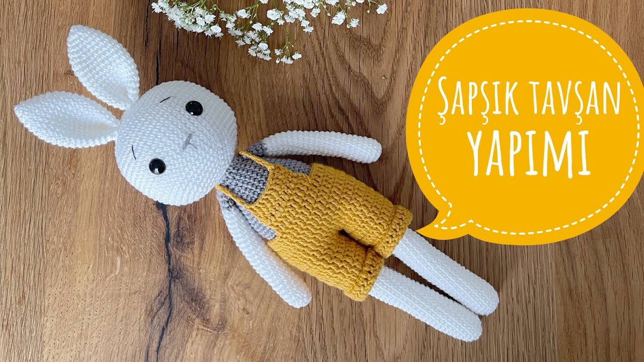 Amigurumi Tavşan yapımı💛 (2/2) gövde,tulum ,birleştirme #tulumlutavşanyapımı