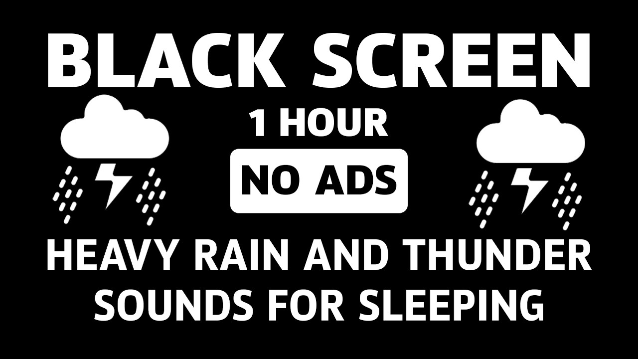 Within 5 Minutes You Will Forget Stress & Sleep Deeply with Thunder & Rain Ambience | Black Screen