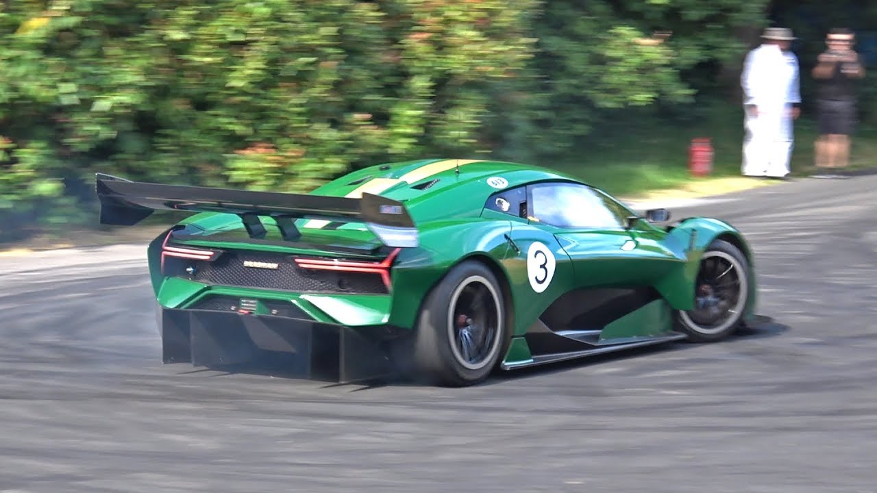 Brabham BT62 in Action on Track! PURE V8 Exhaust Sounds, Downshifts & Accelerations!