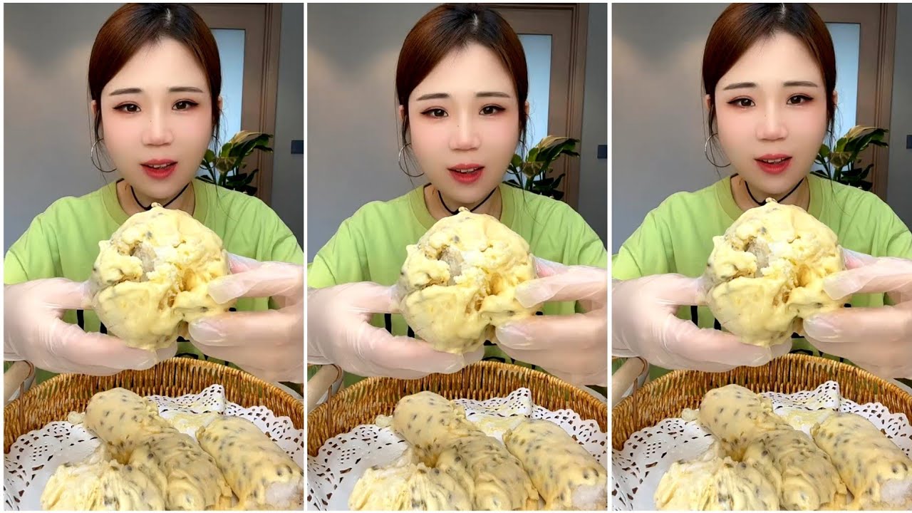 ASMR PASSION FRUIT ICE EATING 