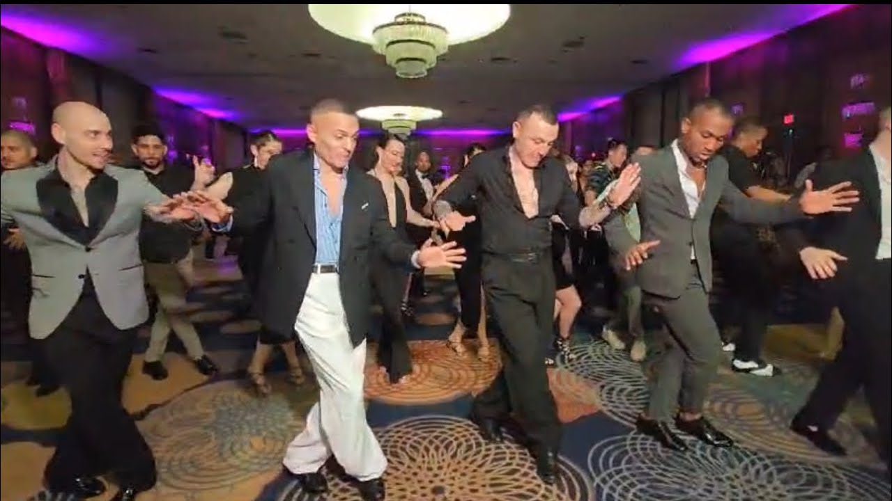 Fernando Sosa and Aldolfo Indacochea at Atlanta Salsa Bachata Dance Festival 2024 dancing Cha Cha