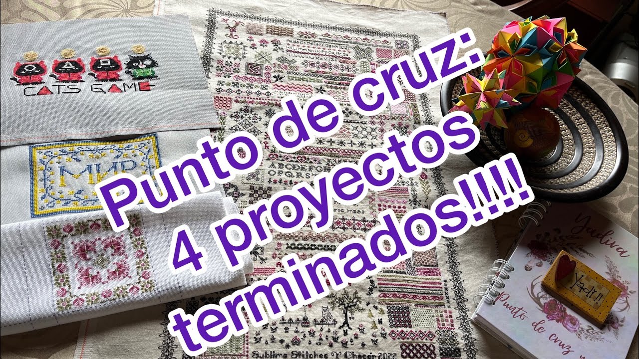 #24:  4 proyectos terminados de Punto de cruz