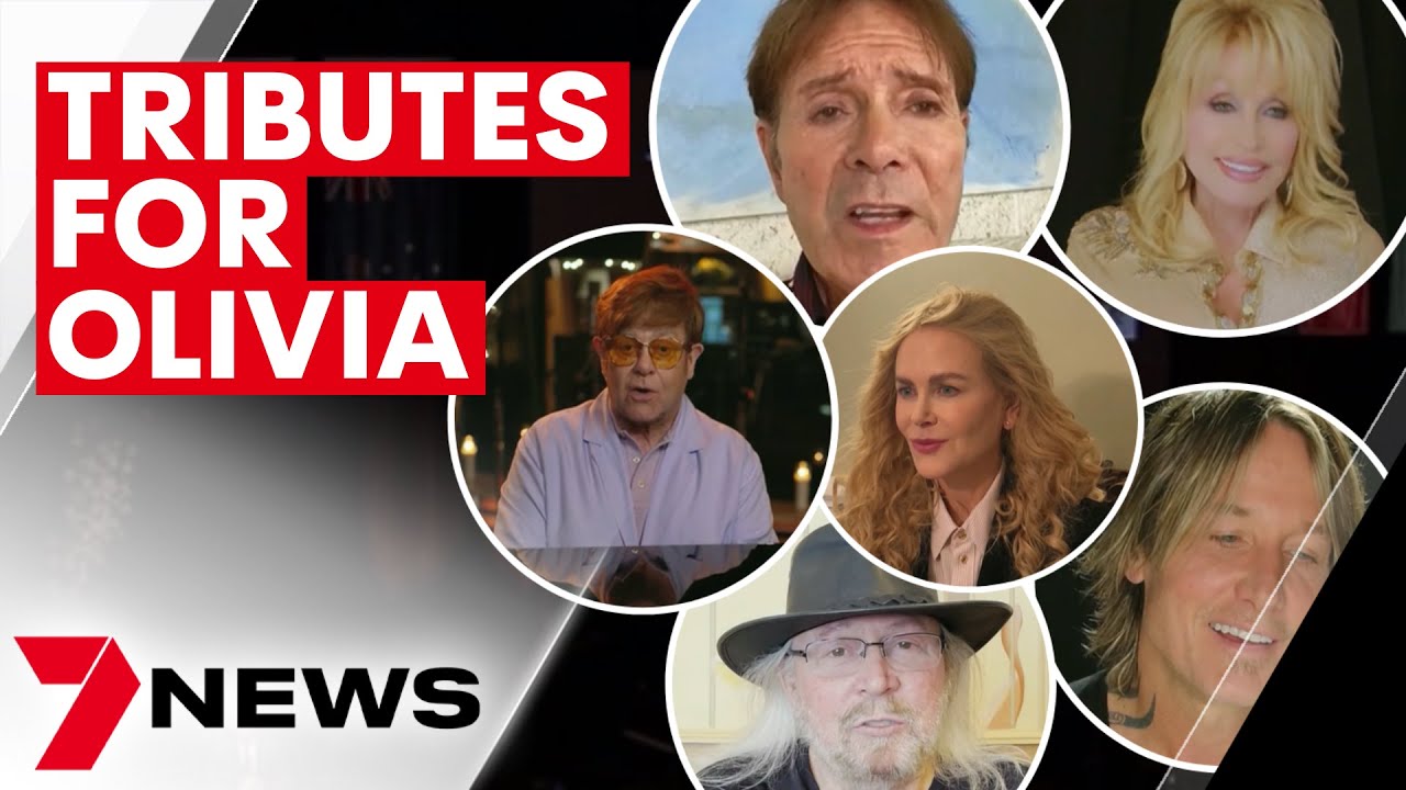 Olivia Newton-John’s friends participate in a special tribute for her state memorial | 7NEWS