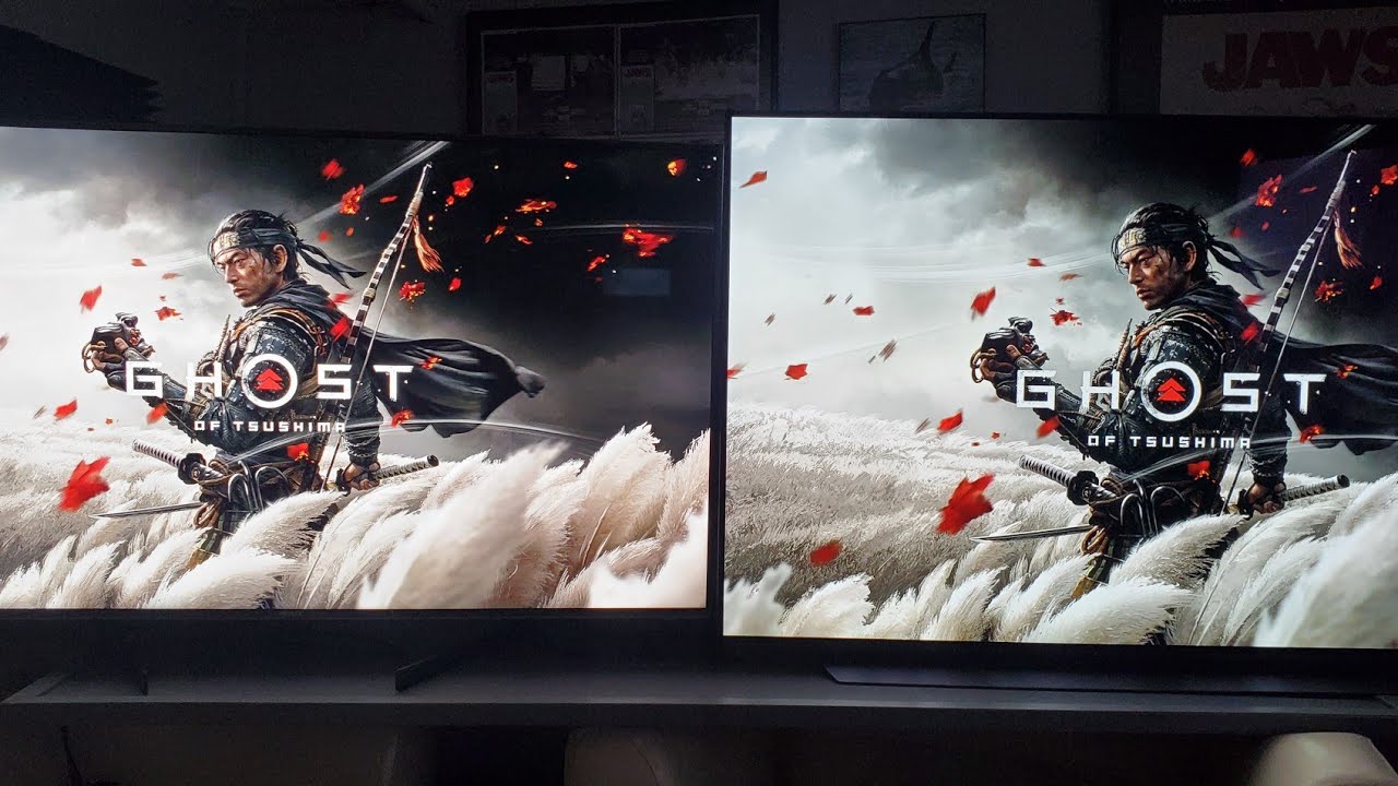 GHOST OF TSUSHIMA LG CX OLED VS SONY X950H LED 4K HDR SONY PS4 PRO ( VALUE ELECTRONICS )