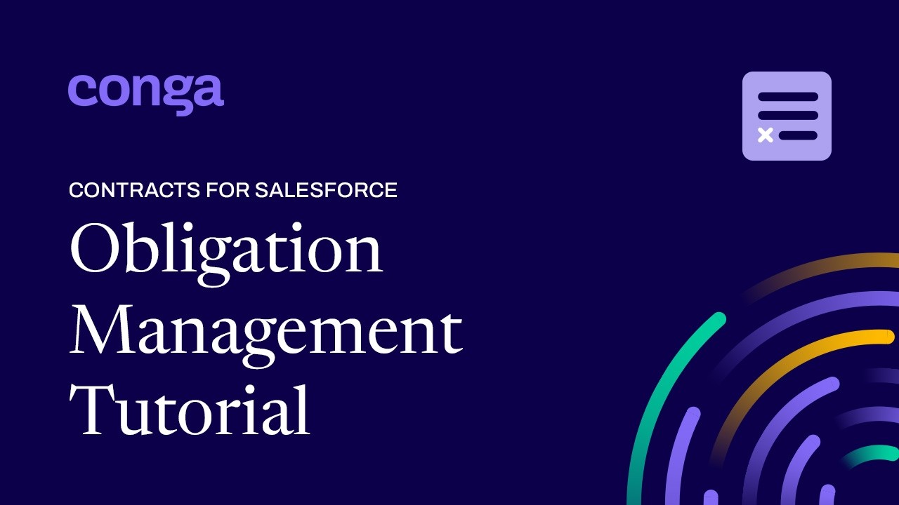 Conga CFS - Obligation Management Tutorial
