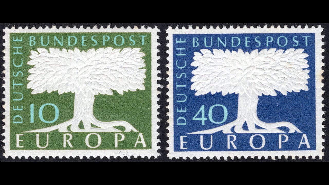 Die Briefmarken der Deutschen Bundespost aus dem Jahr 1957 inkl. Wertschätzung