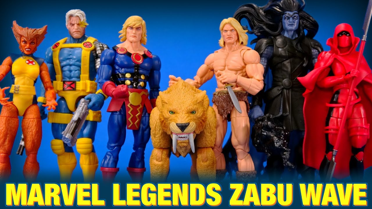 Marvel Legends Zabu Wave Cable Wolfsbane Ka-Zar Ikaris Red Widow Black Winter Hasbro Figure Review