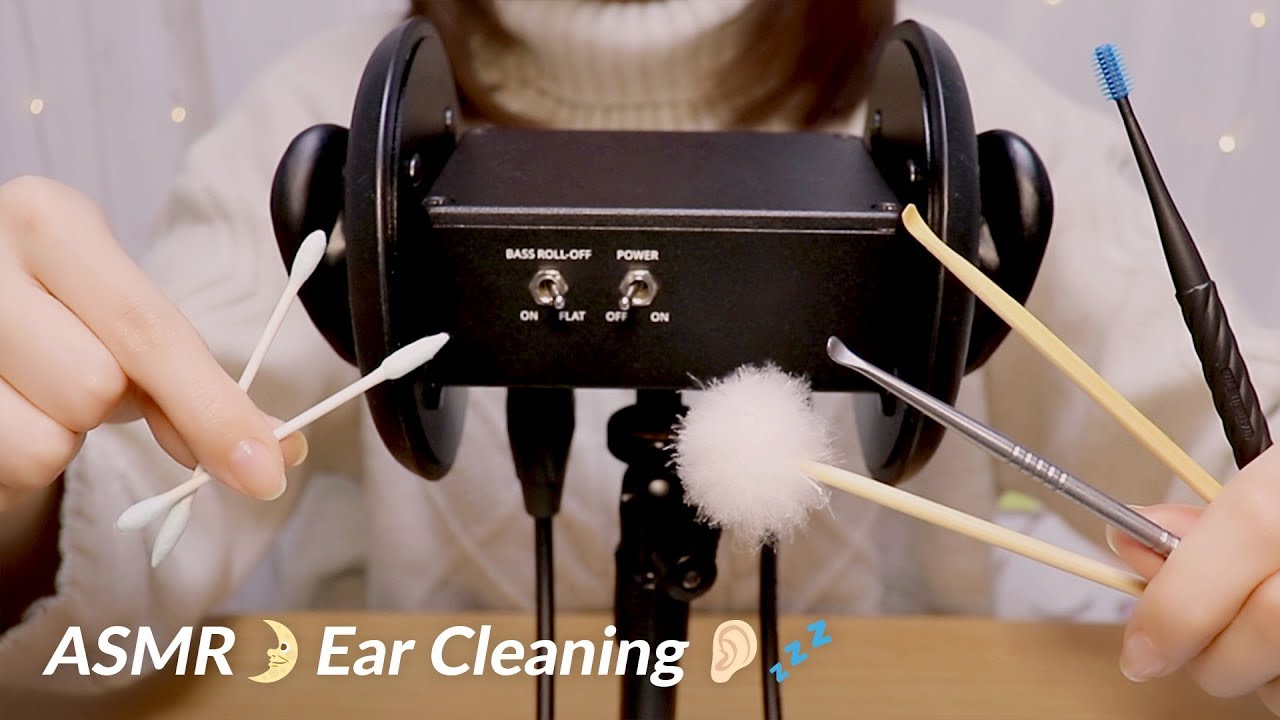 ASMR 6 types of Ear Cleaning Sounds / Whispering