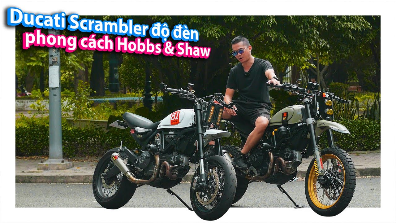 Review Ducati Scrambler lên đầu đèn độc lạ theo phim Hobbs & Shaw