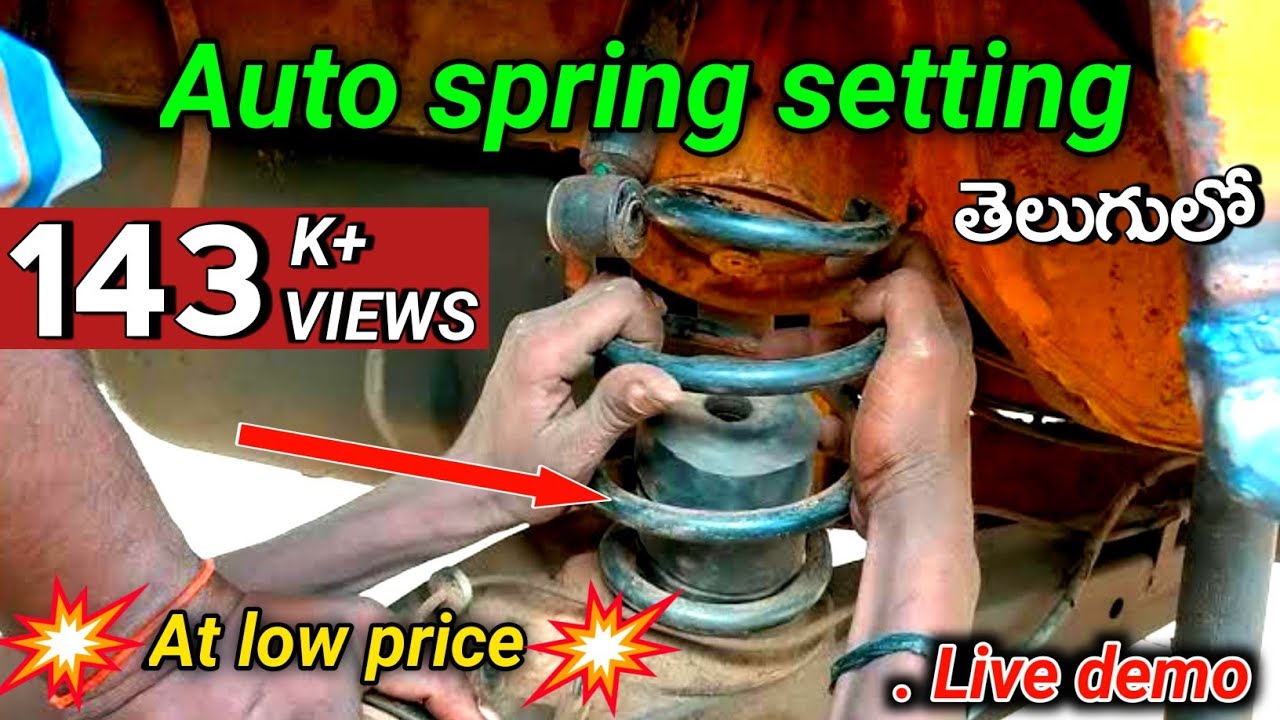 How to install springs to auto in telugu|Auto springs installation|Auto spring fitting