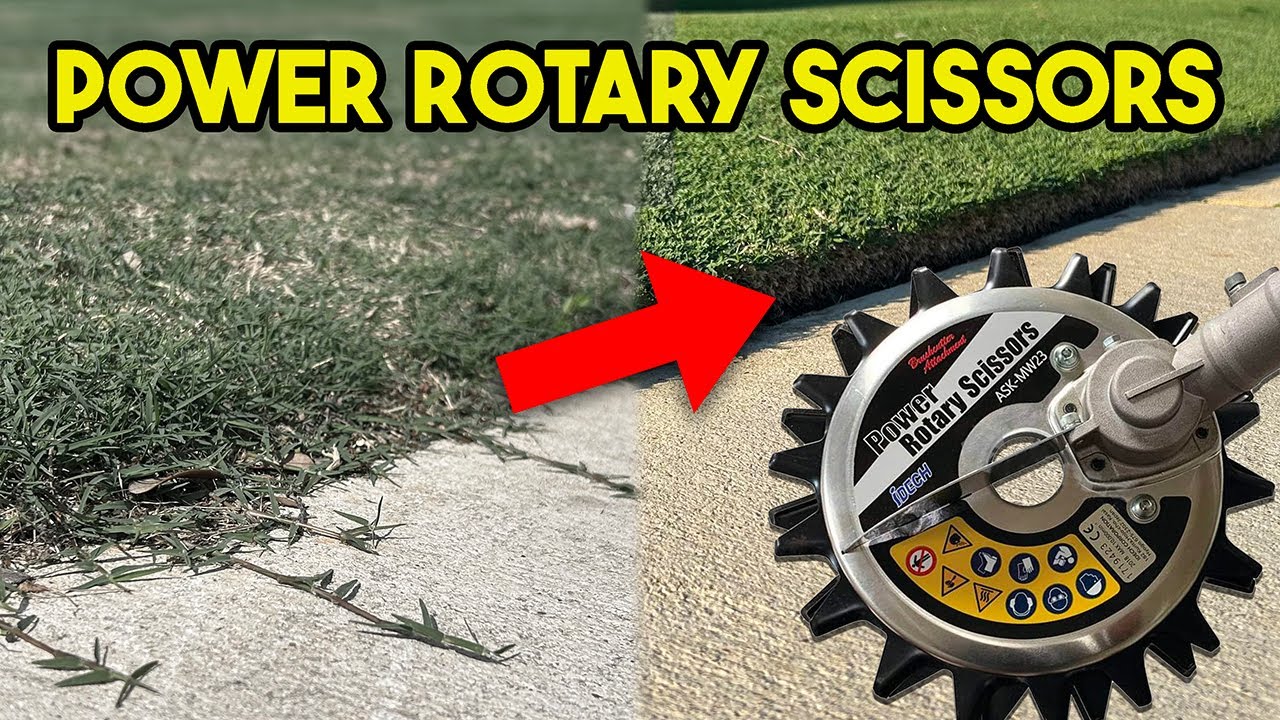 Cleaning Up Overgrown Edges With the Idech Power Rotary Scissors