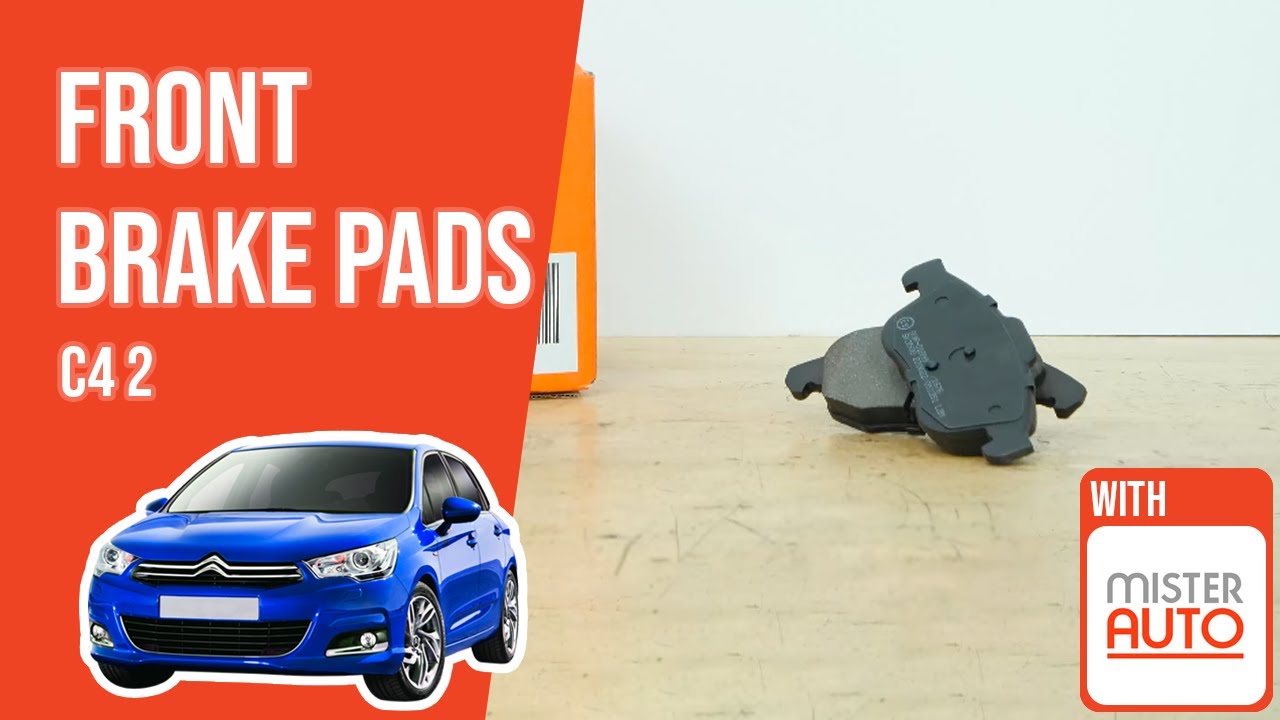 How to replace the front brake pads Citroën C4 mk2 🚗