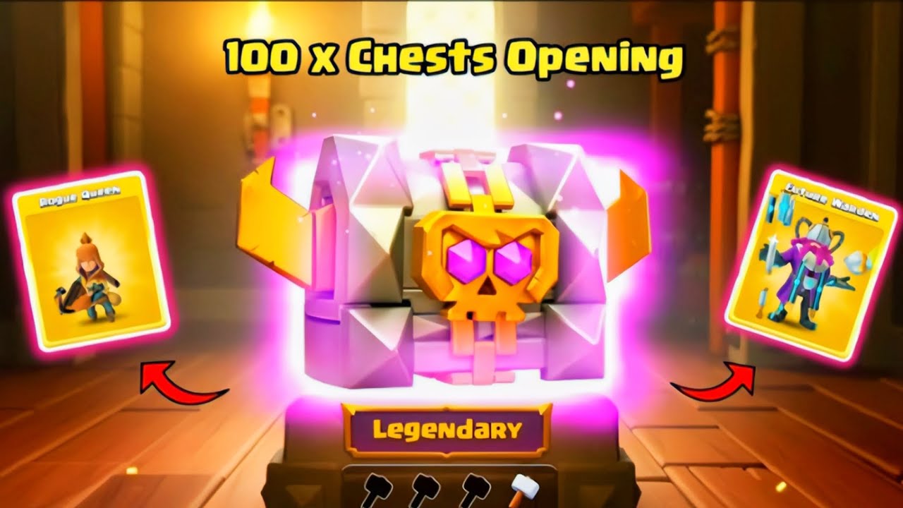 Opening 100 Chests in Clash of clans||
