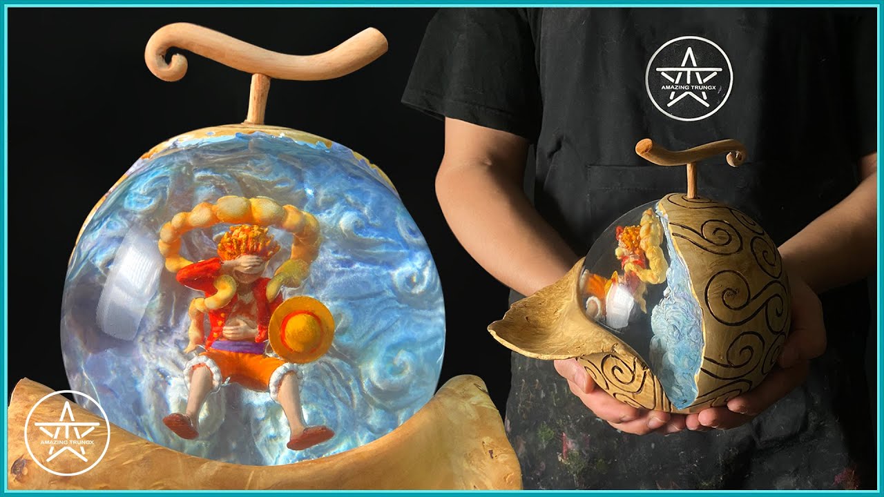 #OnePiece: Carving a Gear 5 Luffy Diorama in Devil Fruit from Epoxy Resin, Wood and Polymer Clay