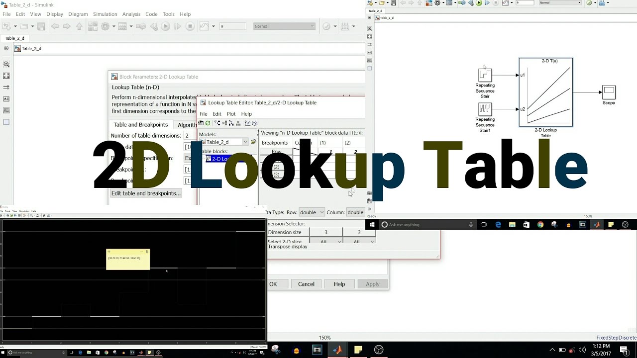 Simulink Tutorial - 22 - 2 Dimensional Lookup Table