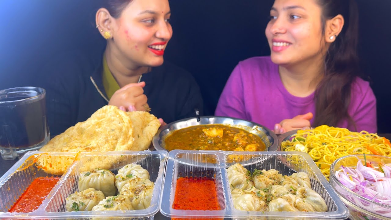 Stone,Paper,Scissor Challenge With Nanad🤣Eating Chole Bhature,Veg Momo,Hakka Noodles l Saasbahuvlog 
