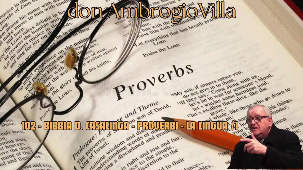 102 . - BIBBIA D. CASALINGA - PROVERBI -  LA LINGUA \ 1 #sacerdotecatolico #vangelodigesù #omelia