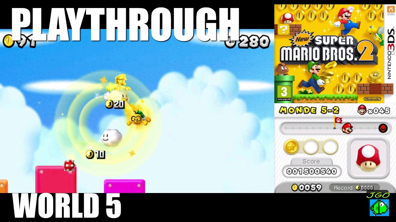 New Super Mario Bros. 2 (2012) (Action Platform) (3DS) [GAMEPLAY] [FR-EN] [HD] (WORLD 5)