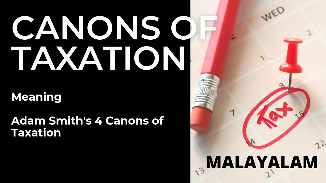 Canons Of Taxation | Meaning | Adam Smith's Canons Of Taxation