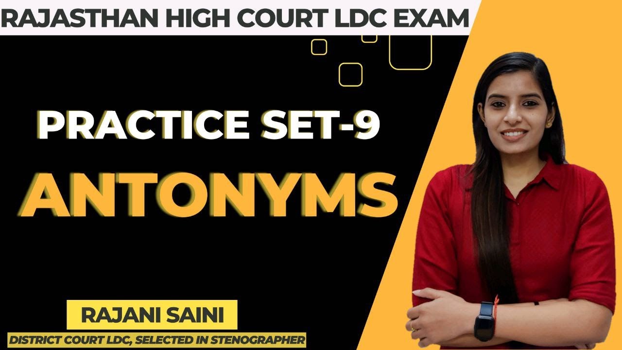 Antonyms || Practice Set -9 || High Court LDC || Learn With Rajani ||