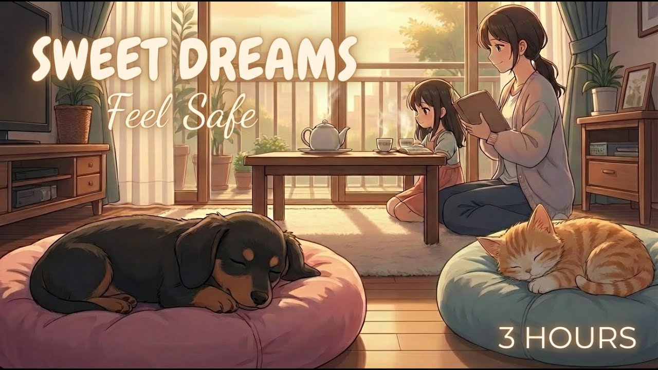 Sweet Dreams for Puppies & Kittens 🐾 Feel Safe & Relaxed (3 Hours of Deep Sleep Music)