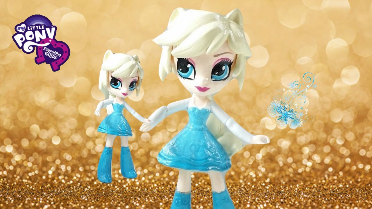 Custom Elsa Disney Frozen Doll MLP AppleJack  and Fluttershy Minis Tutorial | Start With Toys