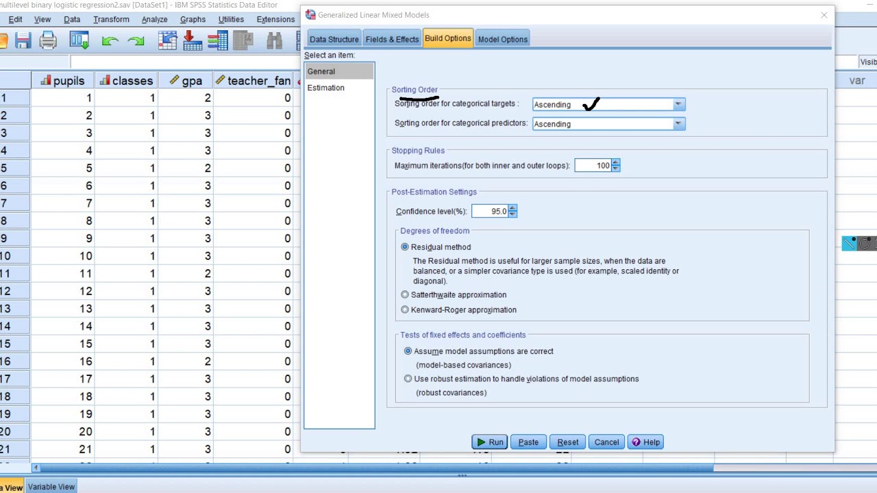 Multilevel binary logistic regression using IBM SPSS (March 2020)