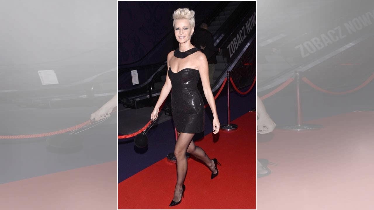 Ostra Małgorzata Kożuchowska na premierze filmu 