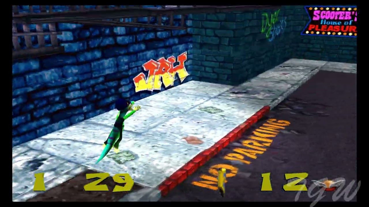 Gex 3D: Enter the Gecko (PS1) walkthrough - In Drag Net