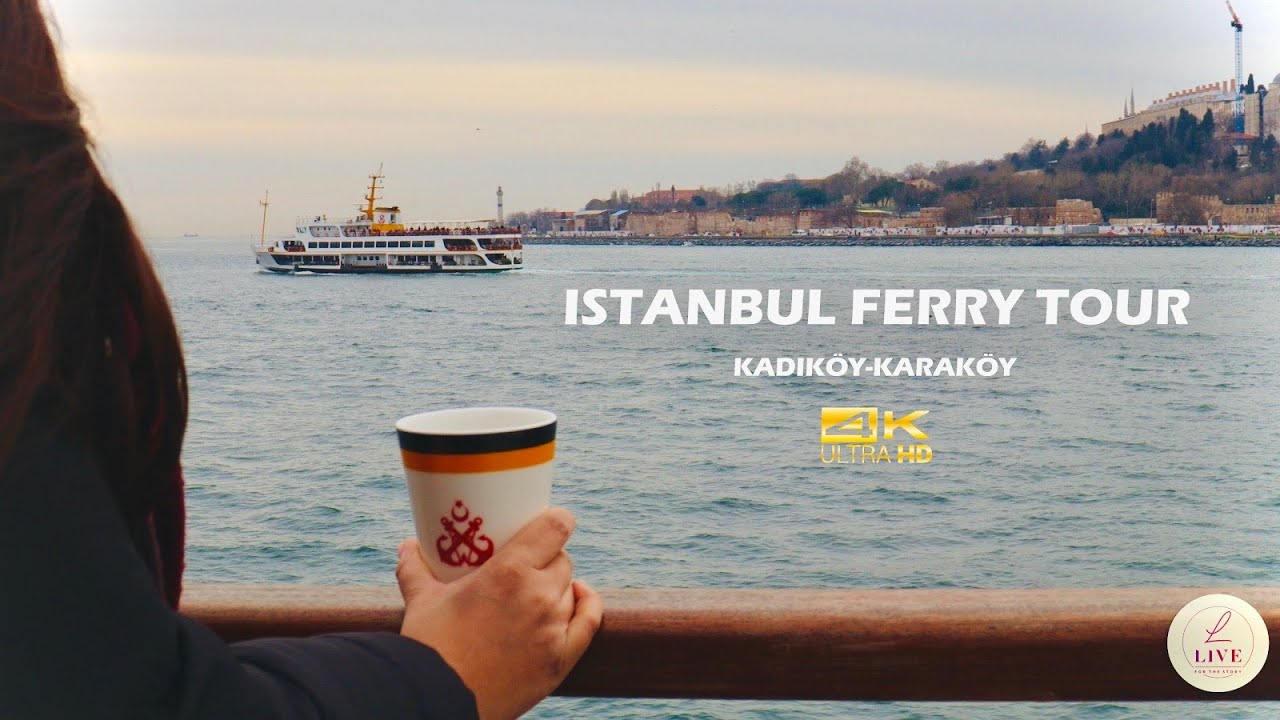 İstanbul Ferry Ride Kadıköy-Karaköy Walking Tour 4K UHD Feb 2022